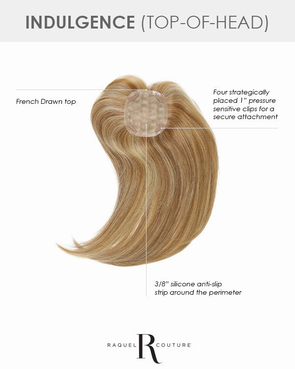Indulgence (Top-of-Head) | Monofilament Human Hair Wiglet by Raquel Welch