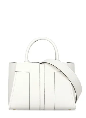 Ivory Shoulder Bag With Logo