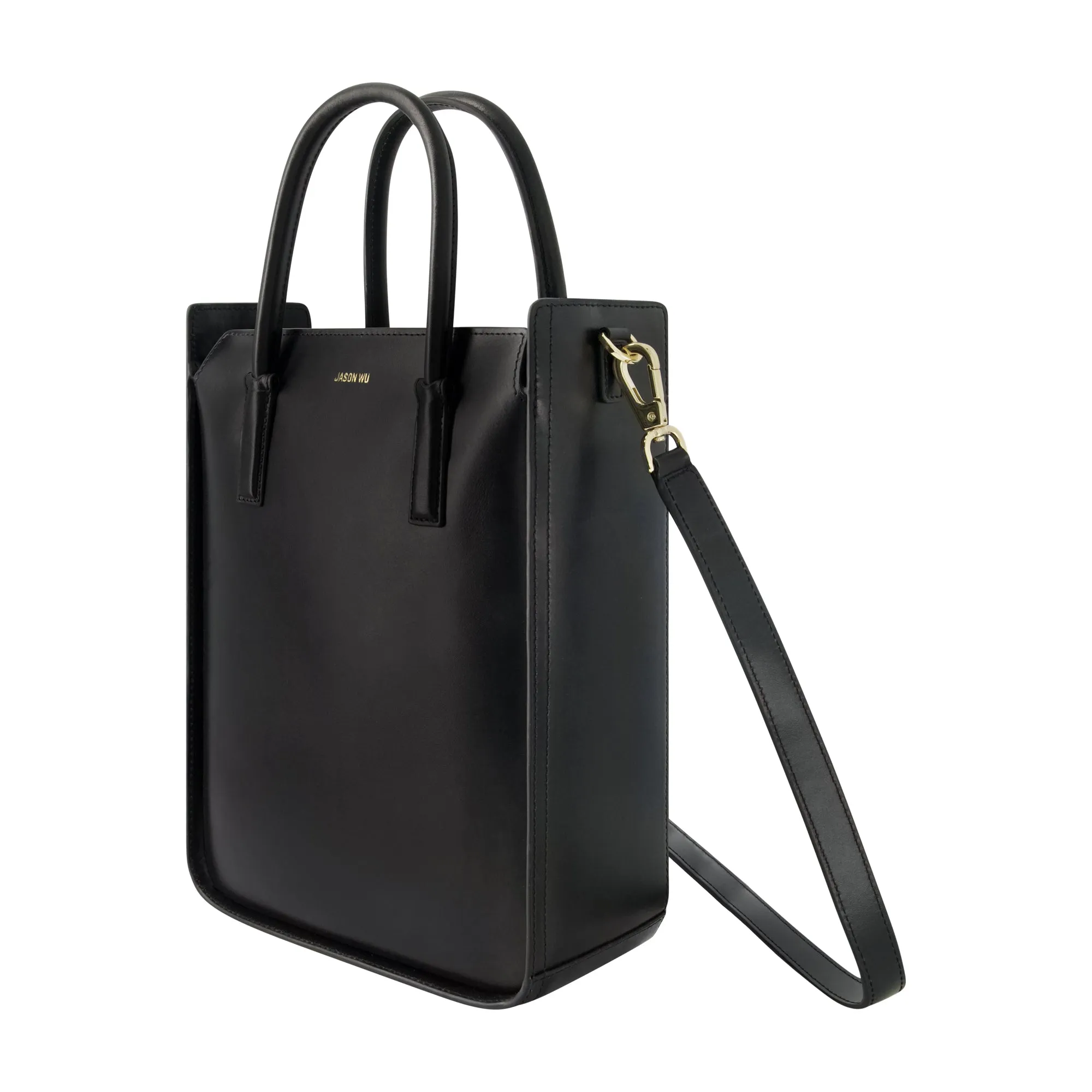 Jason Wu Structured Tote Bag with Gold Hardware and Zip Closure