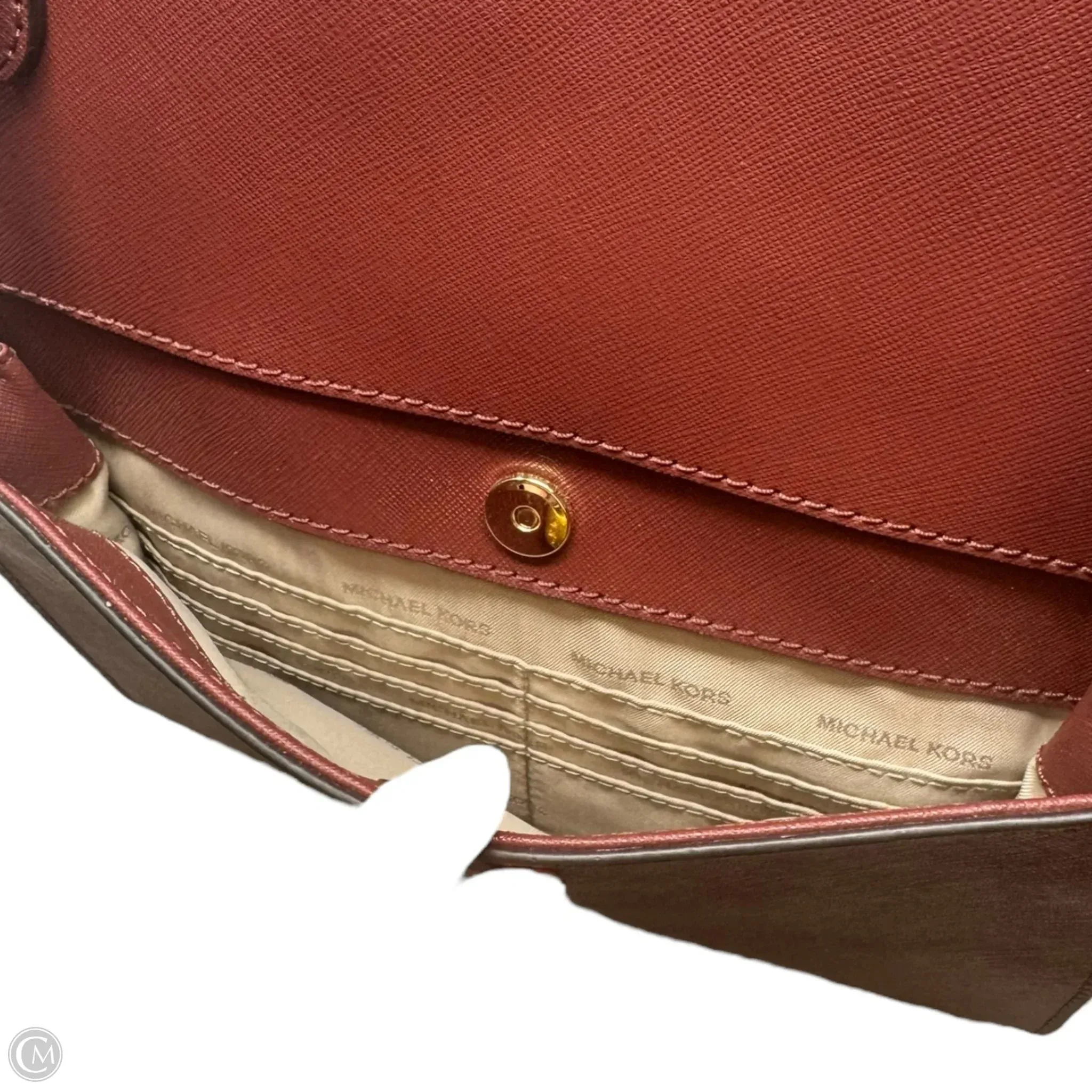 Jet Set Snap Pocket Tote in Brick Designer By Michael Kors  Size: Medium
