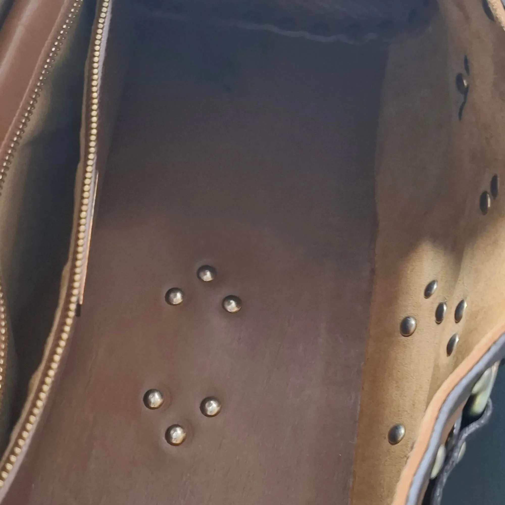 Jimmy Choo Vintage Studded Shoulder Bags in Brown Leather