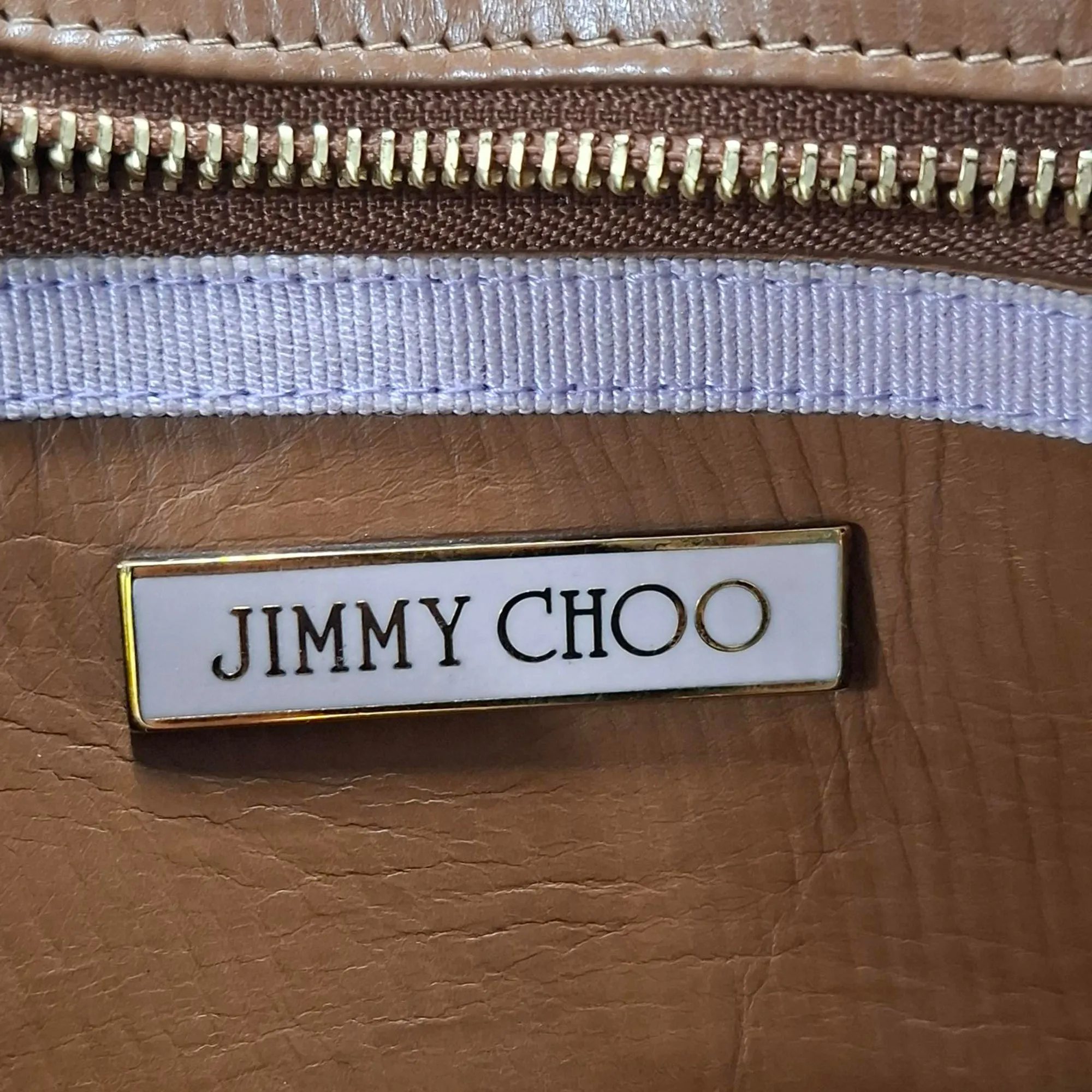 Jimmy Choo Vintage Studded Shoulder Bags in Brown Leather