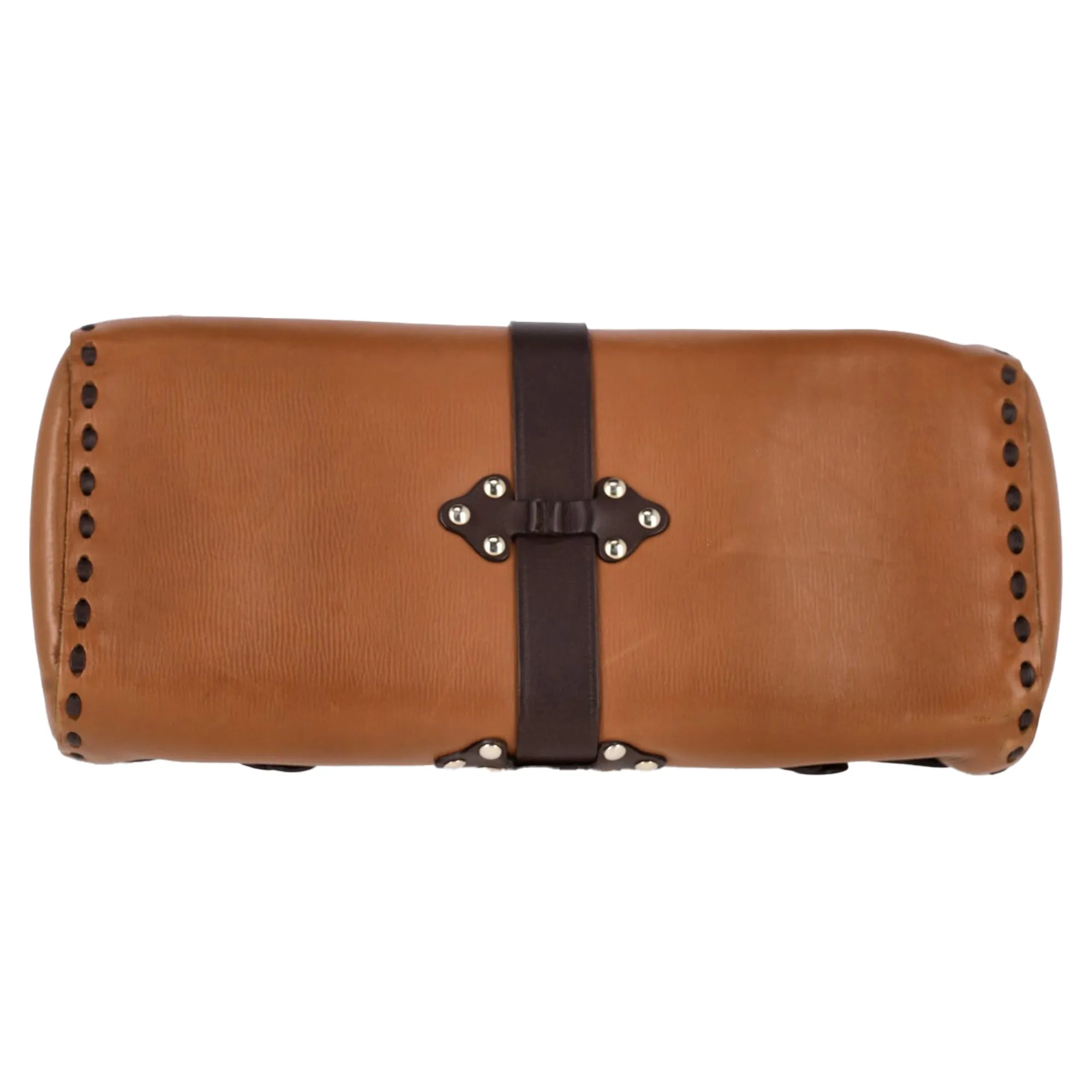 Jimmy Choo Vintage Studded Shoulder Bags in Brown Leather