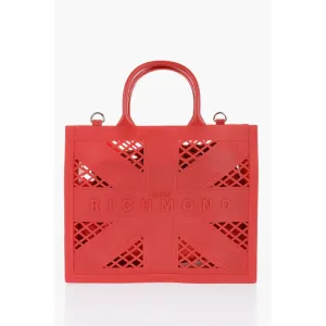 John Richmond Solid Color CRACOV Tote Bag with Cut-Out Women's Details