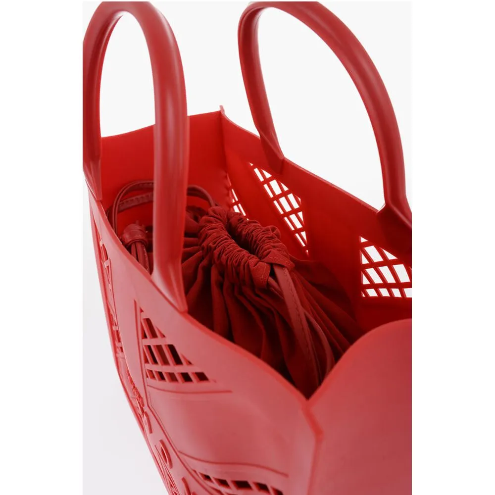 John Richmond Solid Color CRACOV Tote Bag with Cut-Out Women's Details