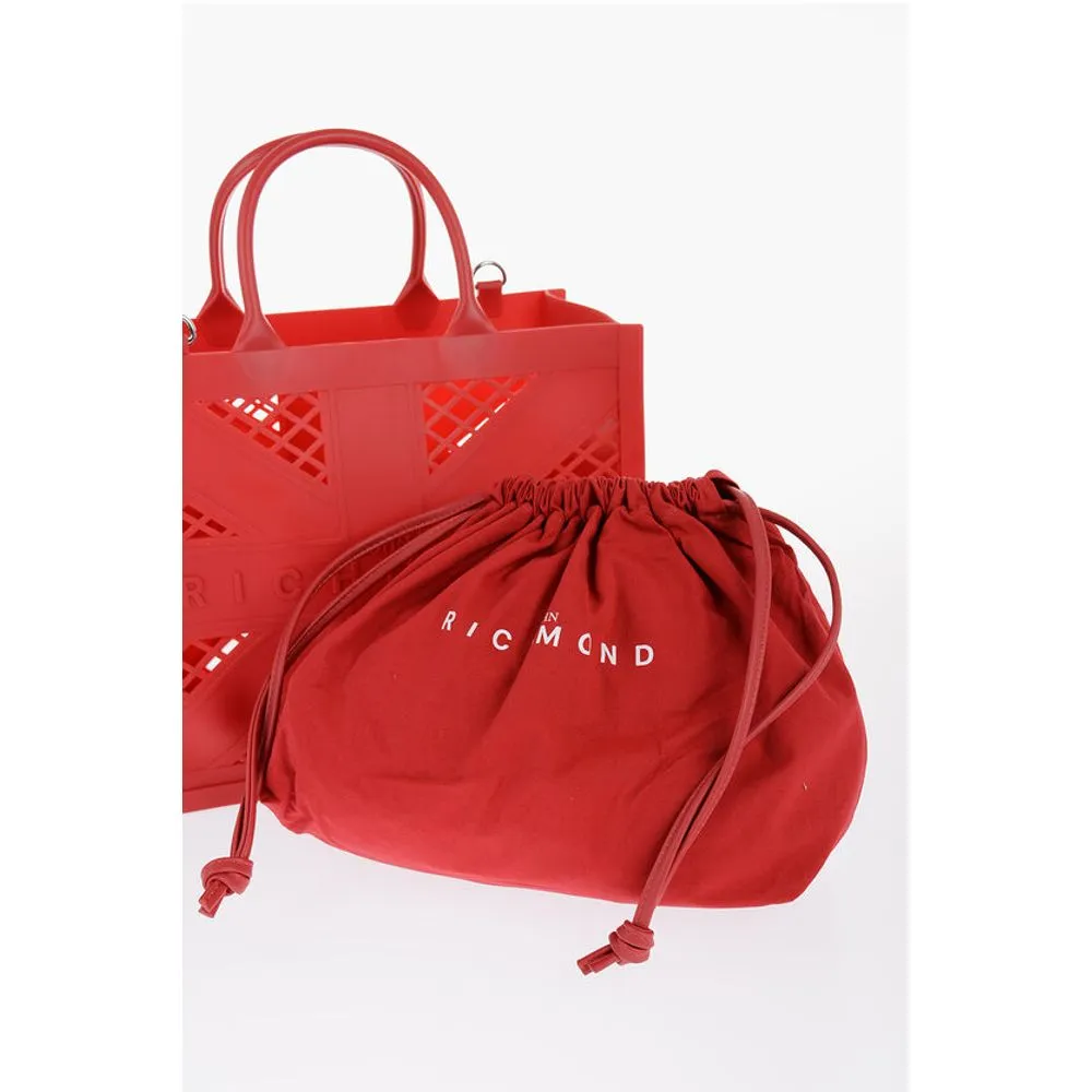 John Richmond Solid Color CRACOV Tote Bag with Cut-Out Women's Details