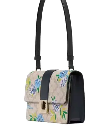 Kate Spade New York Spade Flower Floral Small Flap Shoulder Bag
