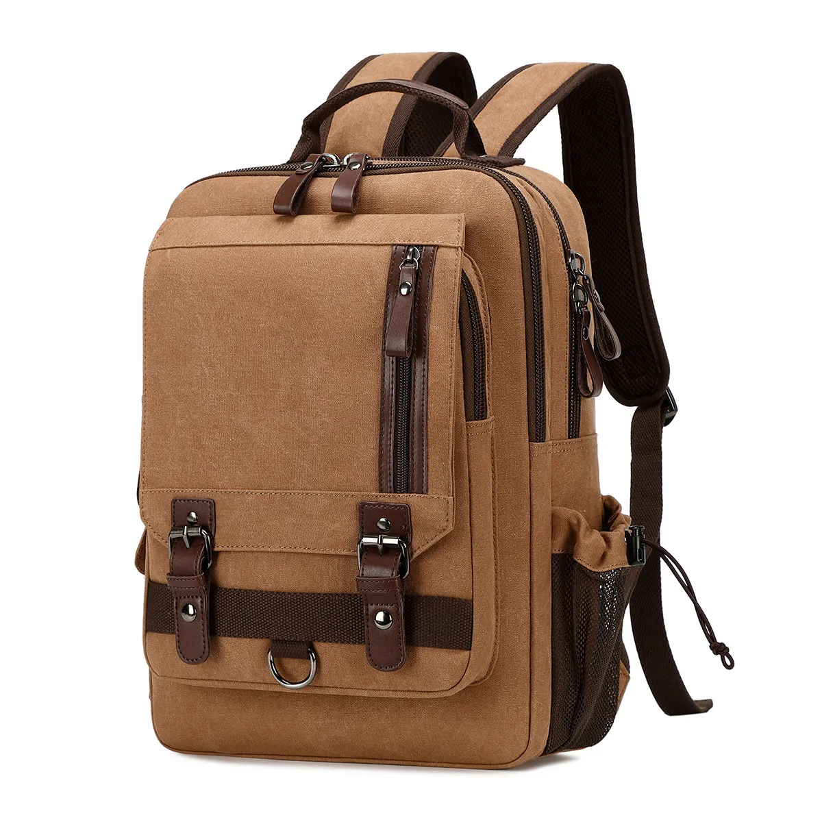 Khaki School Canvas Large Sling Bag For Men Khaki Canvas Sling Bags For Big Men