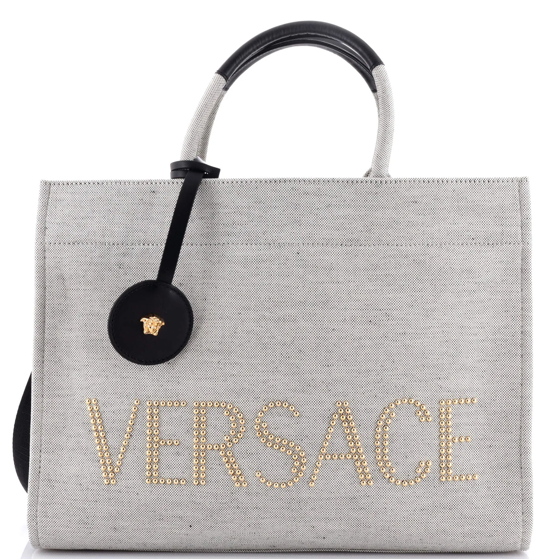 La Medusa Tote Studded Canvas Large
