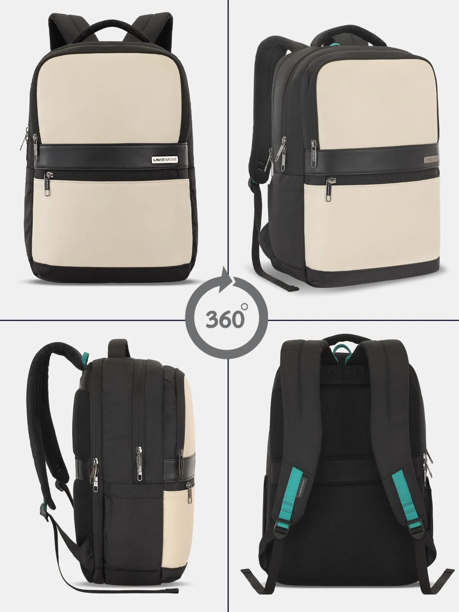 Lavie Sport Armour 24L Laptop Backpack with Trolley sleeve For Men & Women P. Blue