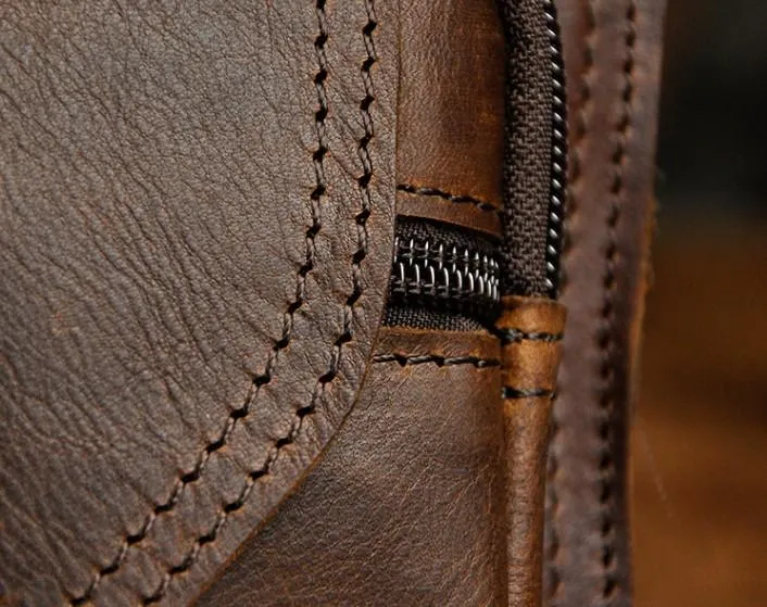 Leather Mens Chest Bag Sling Bag Sling Shoulder Bag Sling Backpacksfor men