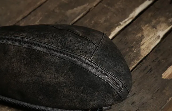 Leather Mens Cool Chest Bag Sling Bag Shoulder Sling Bag Travel Sling Bag for men