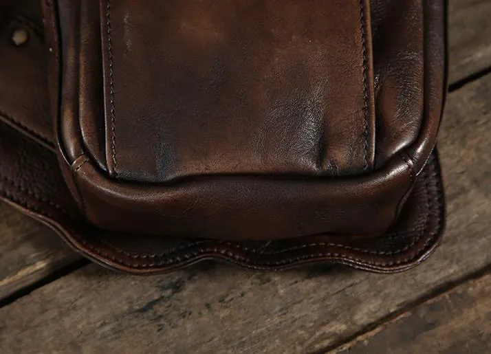 Leather Mens Cool Chest Bags Sling Bag Sling Shoulder Bag for men