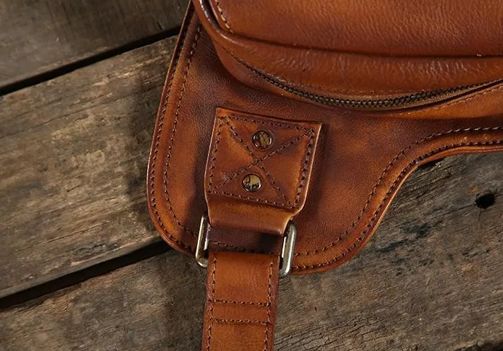 Leather Mens Cool Chest Bags Sling Bag Sling Shoulder Bag for men