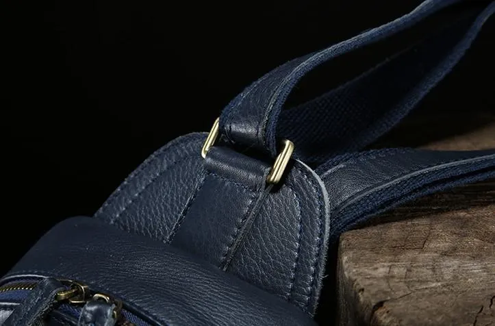 Leather Mens Cool Sling Bag Chest Bag Sling Crossbody Bag for men
