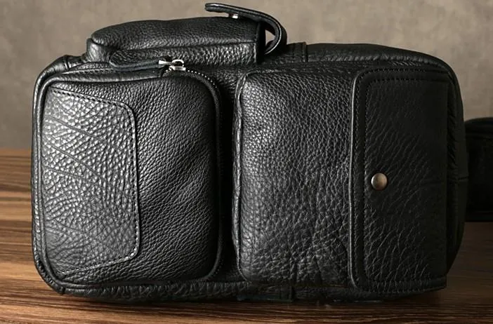 Leather Mens Cool Sling Bag Chest Bag Sling Shoulder Bags for men