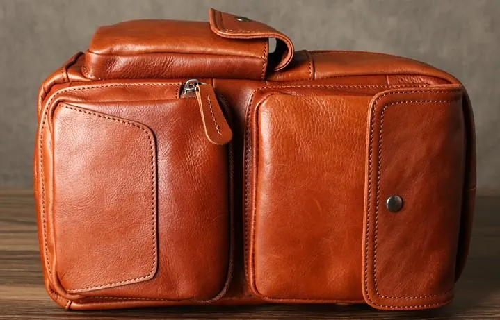 Leather Mens Cool Sling Bag Chest Bag Sling Shoulder Bags for men