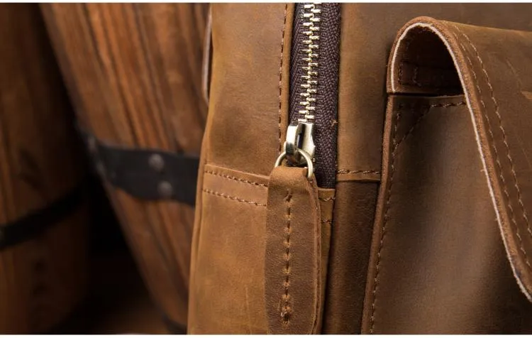 Leather Mens Cool Sling Bag Crossbody Bag Chest Bag for men