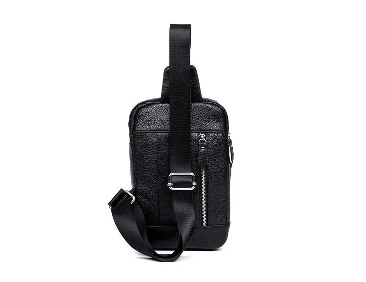 Leather Mens Cool Sling Bag Crossbody Bag Chest Bag for men