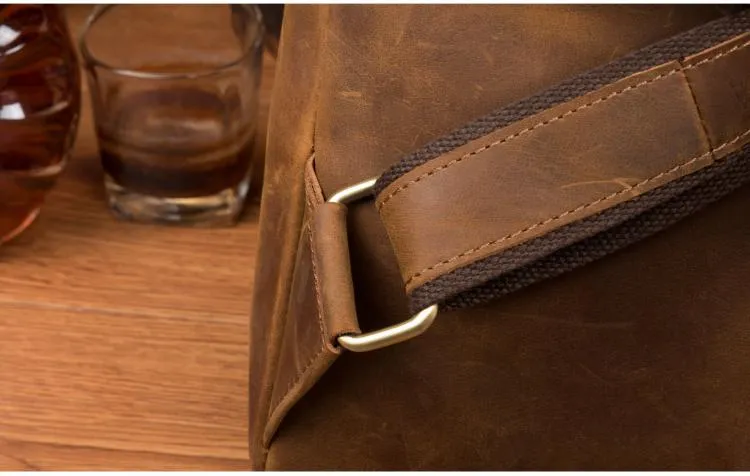Leather Mens Cool Sling Bag Crossbody Bag Chest Bag for men