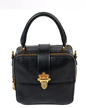 Leather Womens Handbag Square Shoulder Bag Purse For Women