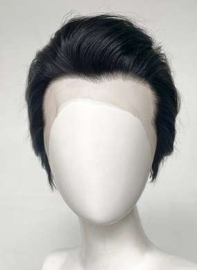 Like a Dragon Kazuma Kiryu Black Straight Slicked Back Lace Front Synthetic Men's Wig LF6010B