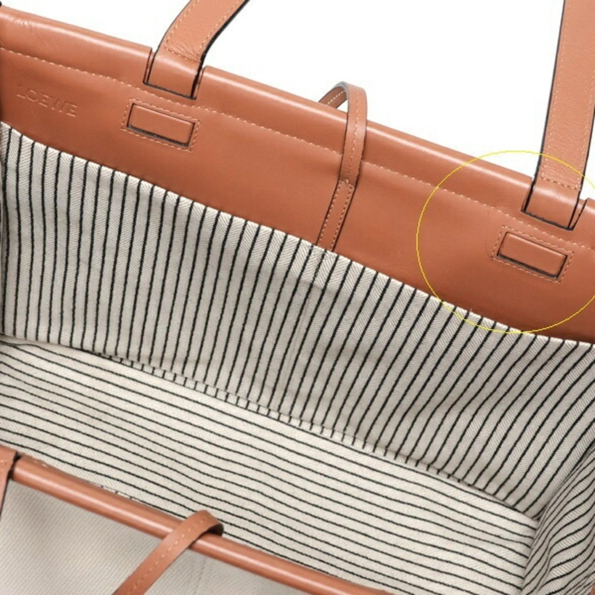 Loewe ivory Canvas Leather Tote Bag (Pre-Owned)