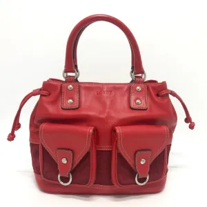 Loewe Suede Leather Handbag Tote Bag (Pre-Owned)