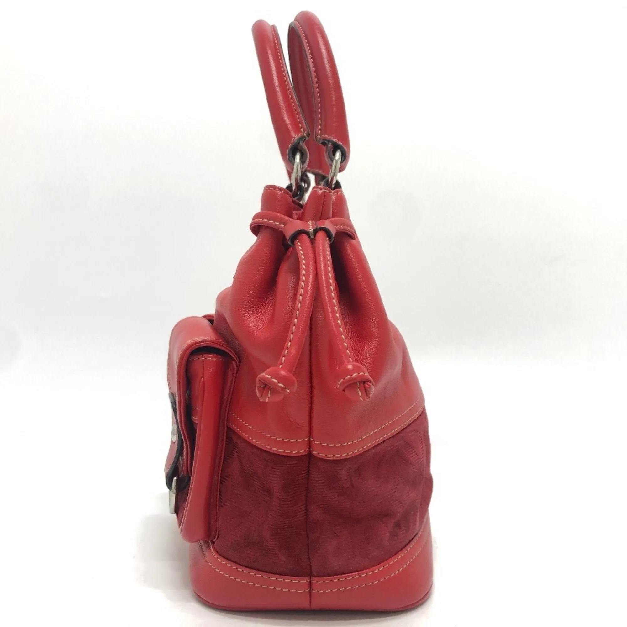 Loewe Suede Leather Handbag Tote Bag (Pre-Owned)