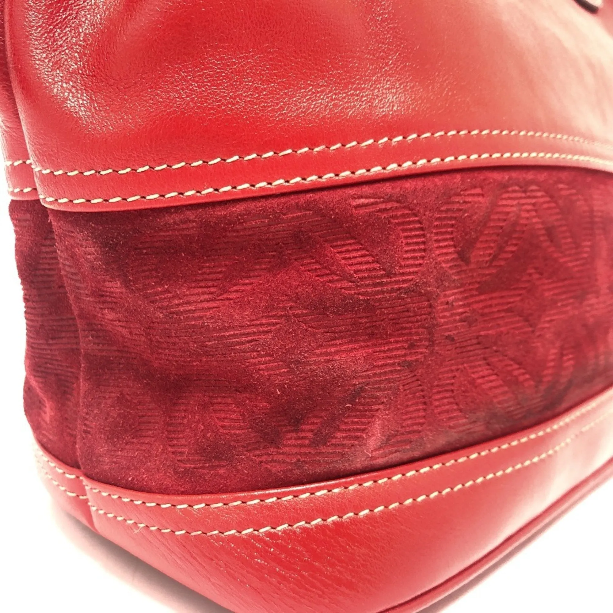 Loewe Suede Leather Handbag Tote Bag (Pre-Owned)