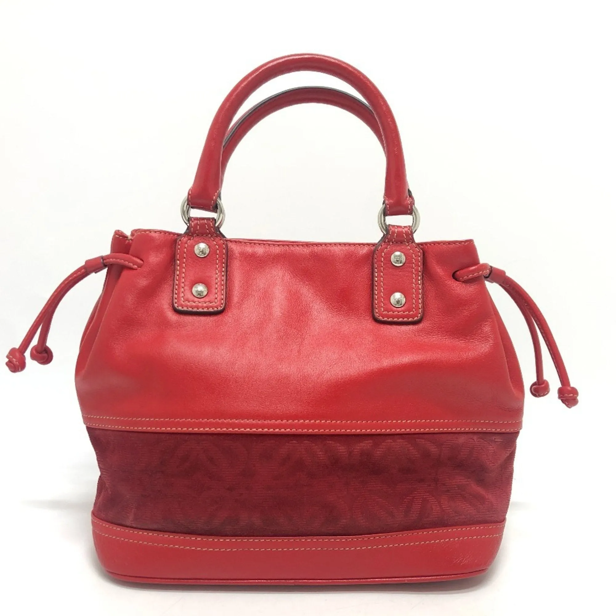 Loewe Suede Leather Handbag Tote Bag (Pre-Owned)