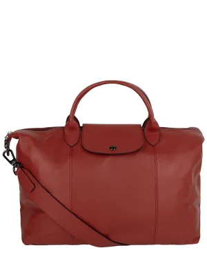 Longchamp Le Pliage Cuir Leather Top Handle Bag