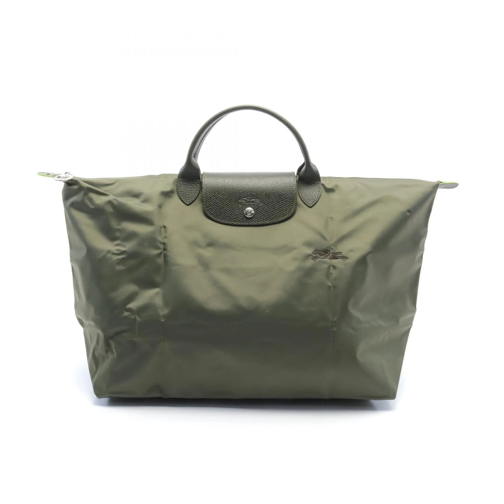 Longchamp Le Pliage Green Travel S Tote Bag Nylon Leather