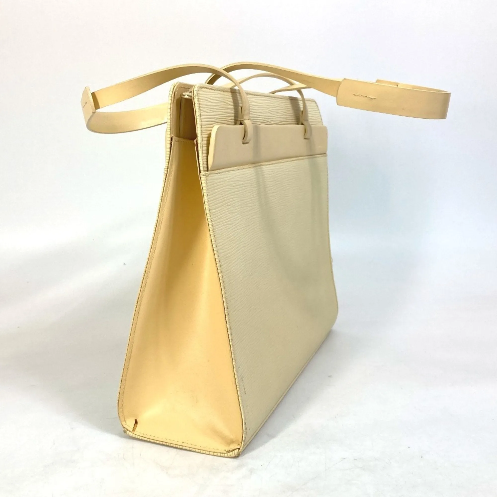 Louis Vuitton ivory yellow Epi Leather Shoulder Bag Tote Bag (Pre-Owned)