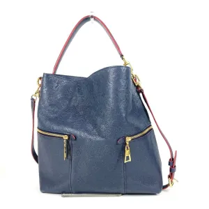 Louis Vuitton Marine Rouge Navy Monogram Empreinte Leather Shoulder Bag Tote Bag (Pre-Owned)