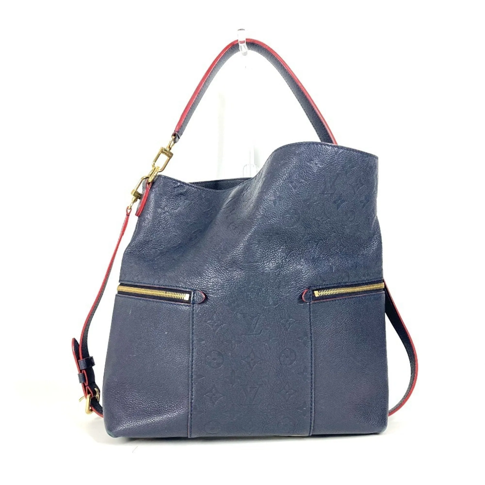 Louis Vuitton Marine Rouge Navy Monogram Empreinte Leather Shoulder Bag Tote Bag (Pre-Owned)