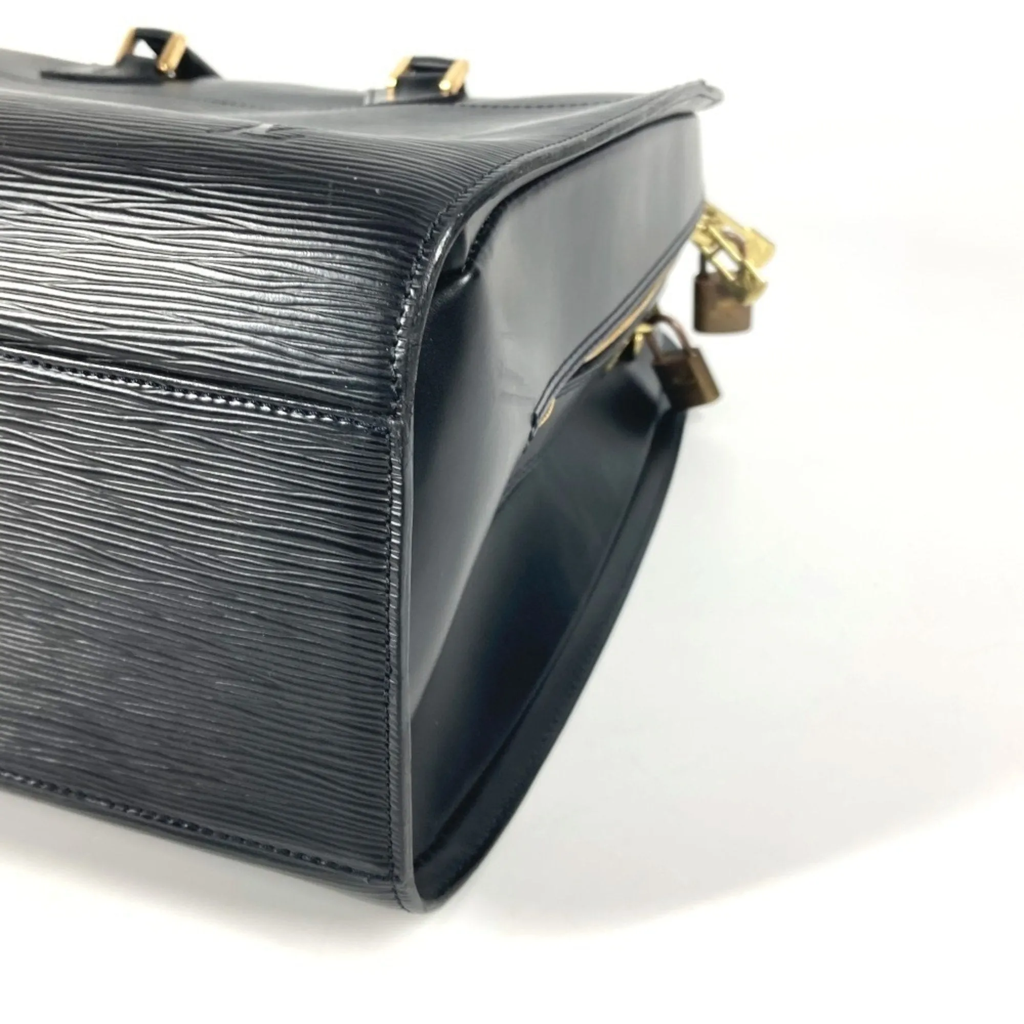 Louis Vuitton Noir Epi Leather Handbag Tote Bag (Pre-Owned)