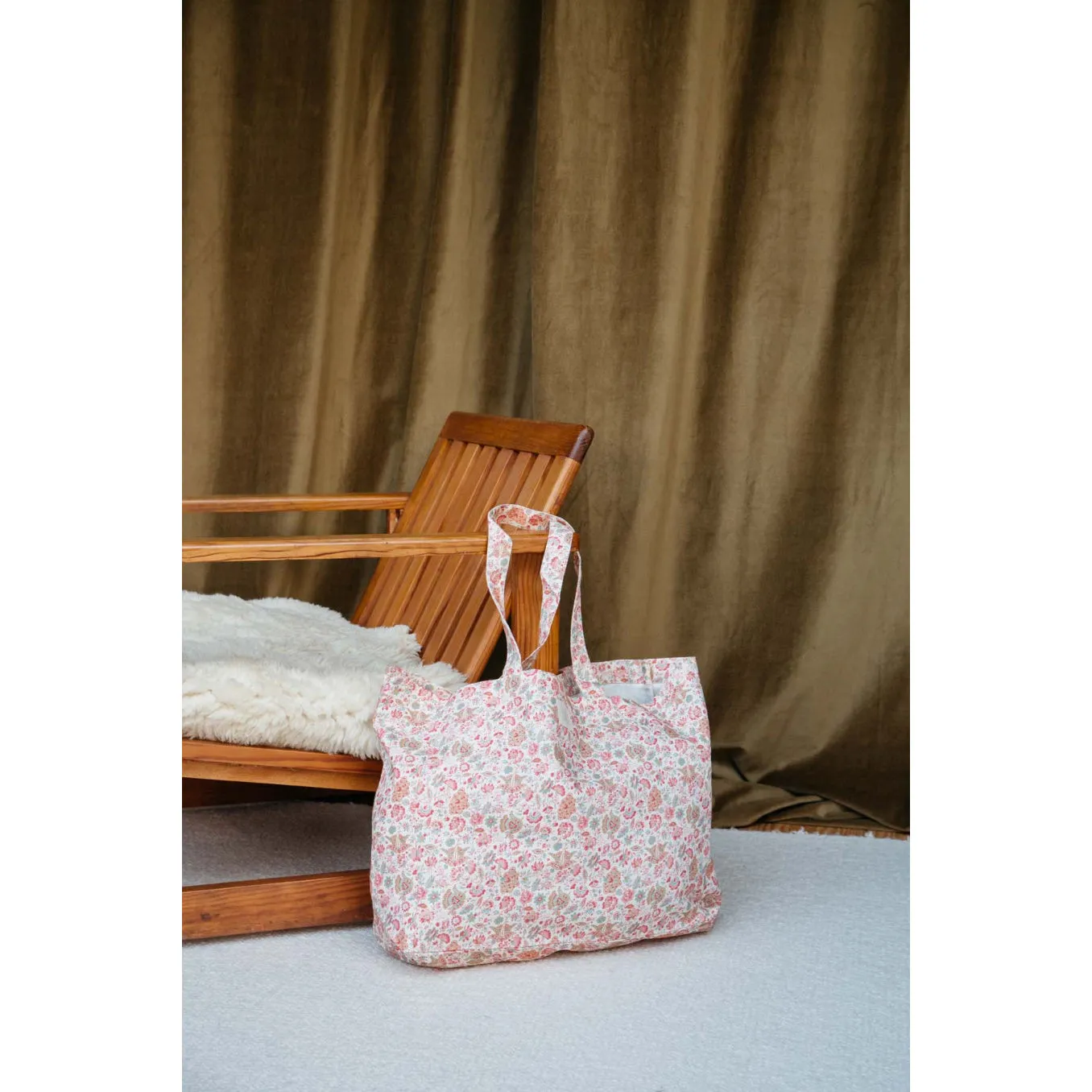 Louise Misha Tote Bag Beverly Printed Organic Cotton Canvas Pink