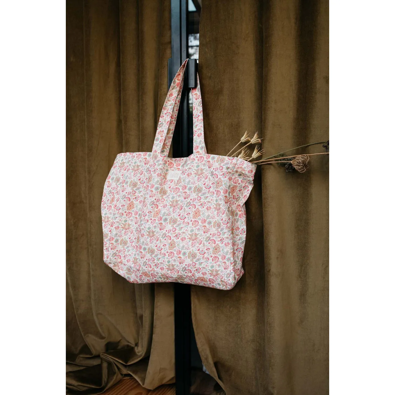 Louise Misha Tote Bag Beverly Printed Organic Cotton Canvas Pink