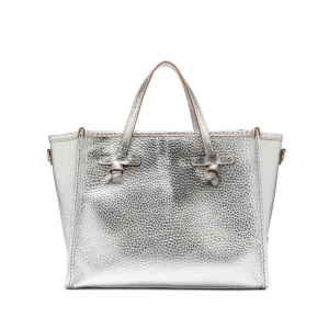 Marcella Silver Calf Leather Handbag