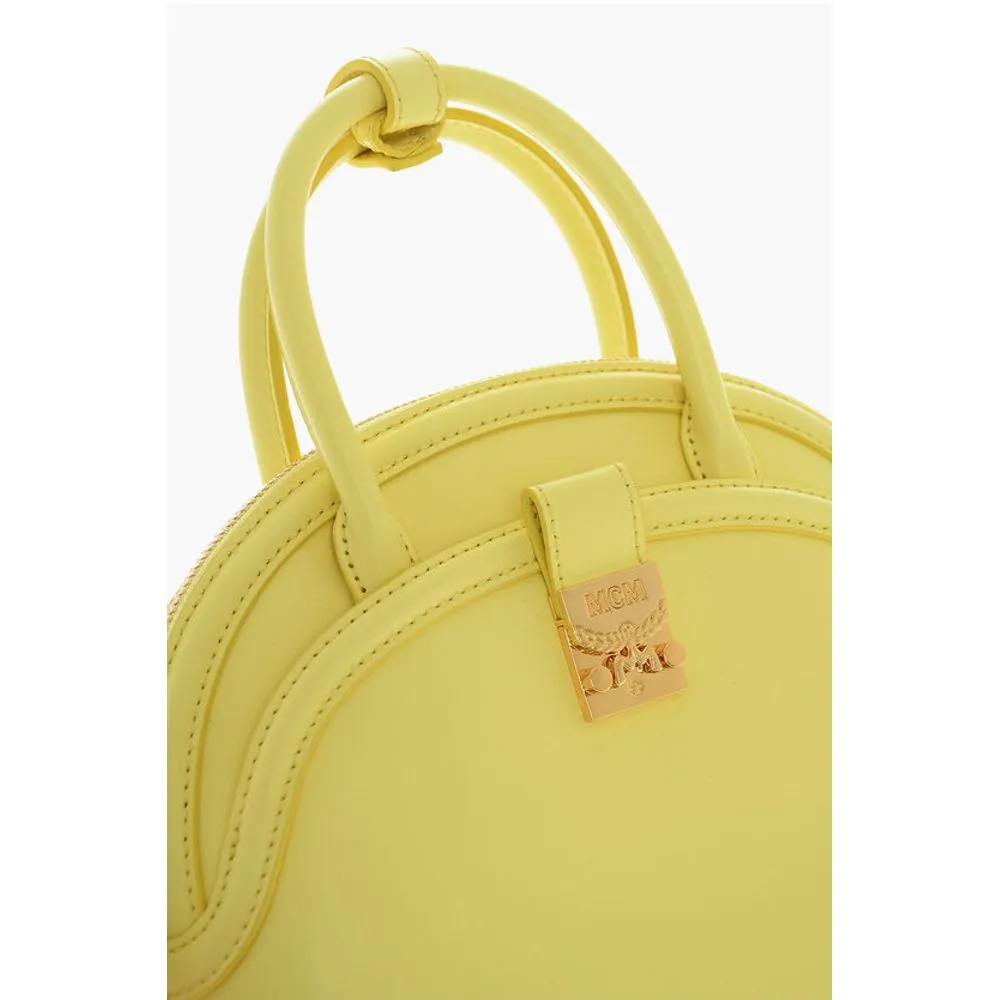 MCM Leather ANNA Crossboby Bag with gold Metal Logo Women's Plaque
