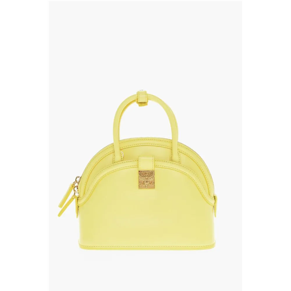 MCM Leather ANNA Crossboby Bag with gold Metal Logo Women's Plaque