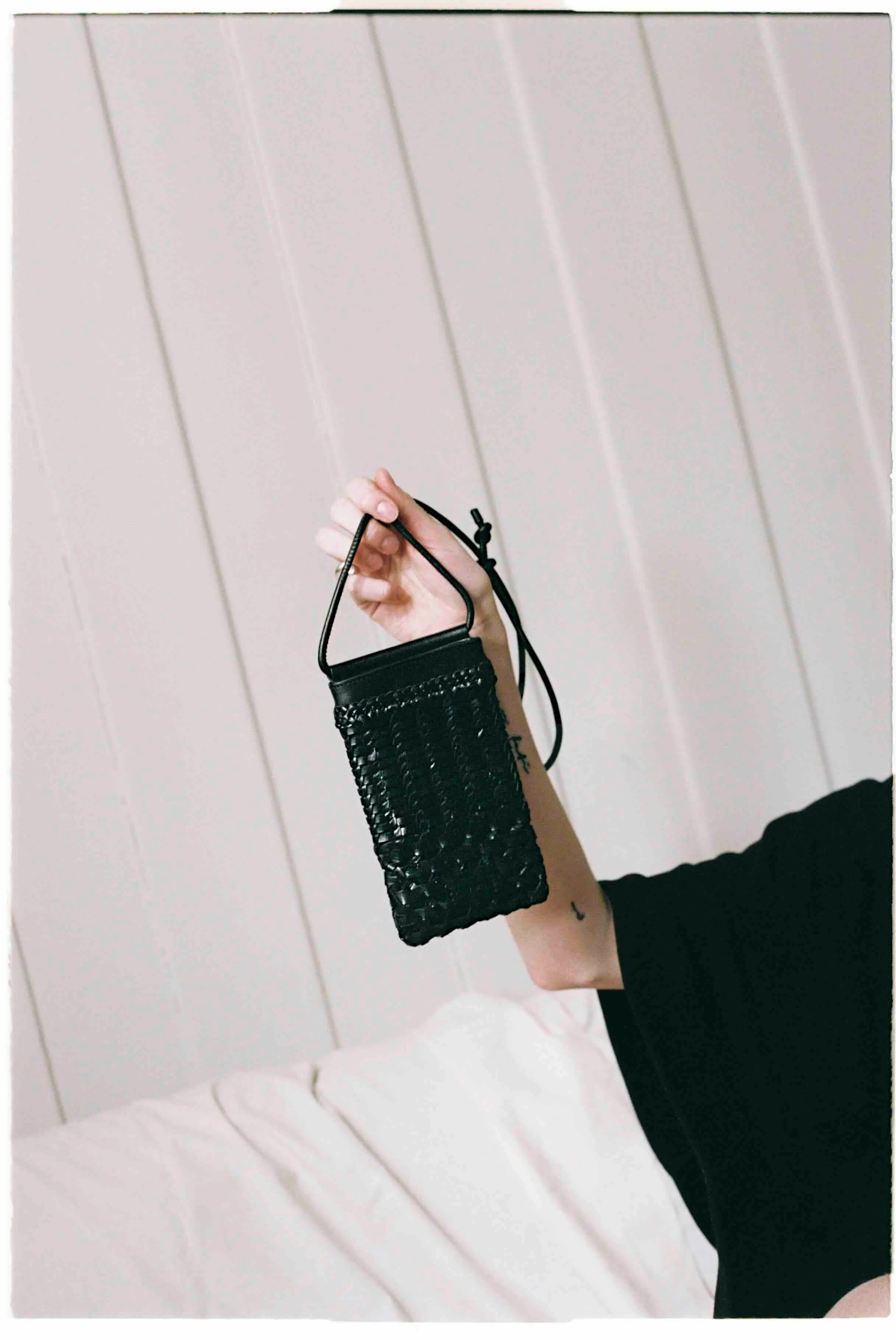 MIA Black Twill Cross-body Pouch