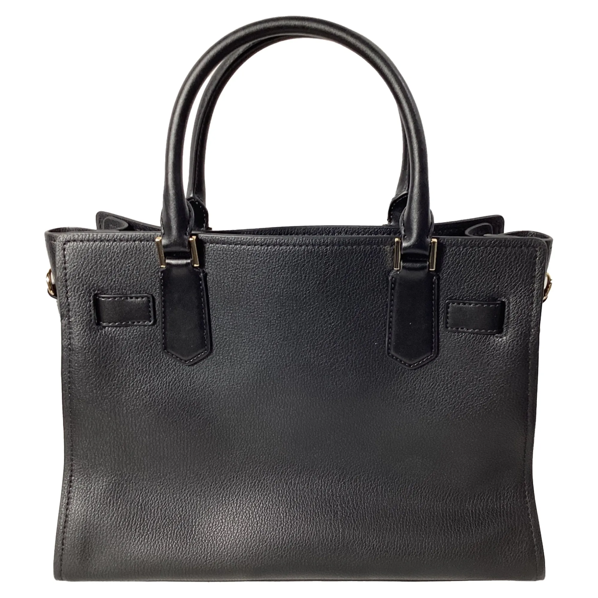 Michael Kors Hamilton Medium Satchel in Black Leather