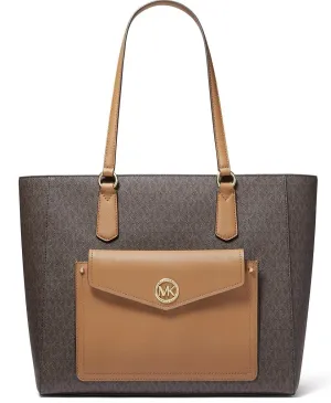 Michael Kors Women's Joey MK Signature TZ Snap Pocket Tote