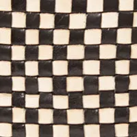 Midi Sac Handbags - Crossbody - Midi Sac Black & Cream Woven Checker