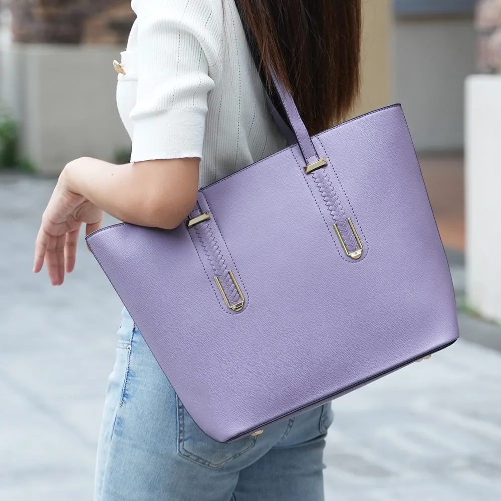 Mina Vegan Leather Womens Tote and Wristlet Wallet - 2 pieces by Mia K