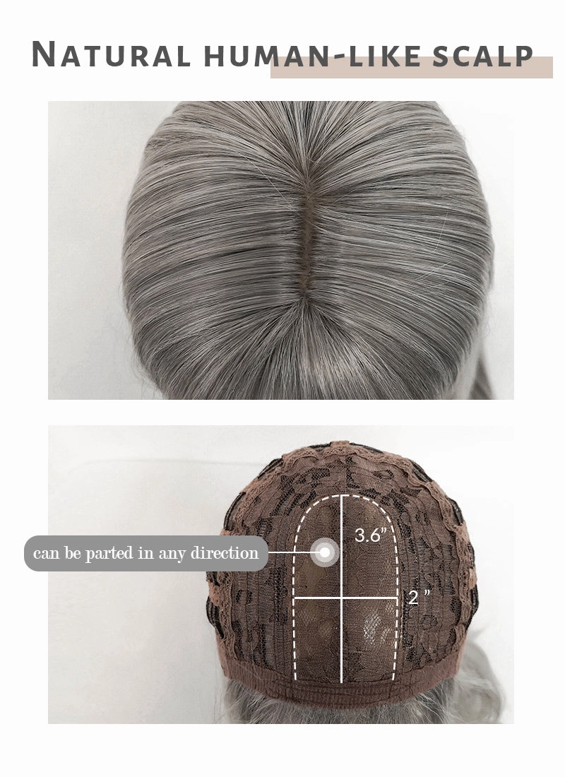 Mixed Grey Straight Synthetic Wig NS252