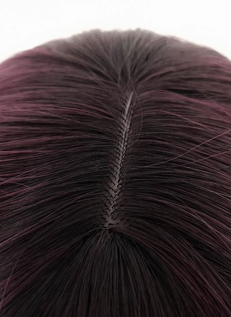 Mixed Purple With Dark Roots Wavy Bob Synthetic Wig NS114