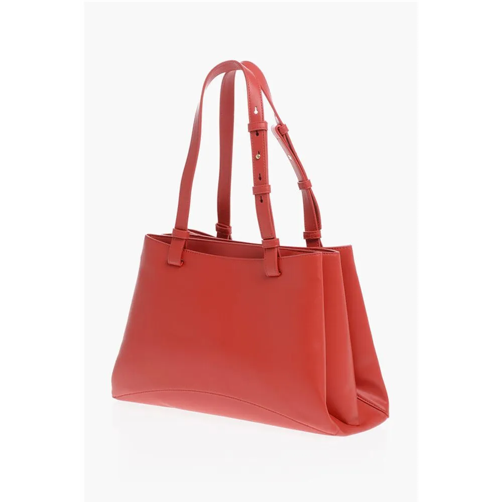 Moschino LOVE 3 Compartment Faux Leather Tote Women's Bag